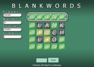 BlankWords screen shot 2